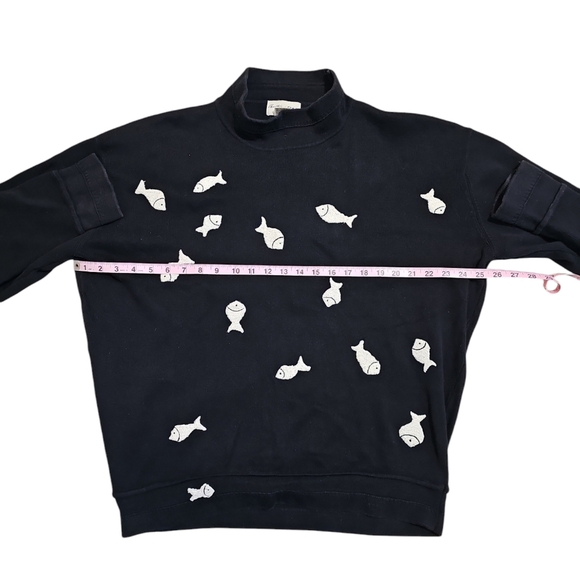 Austin Kane Intl Male L Black Goldfish Sweater Rare Unique Vintage 80s 90s - Picture 5 of 7